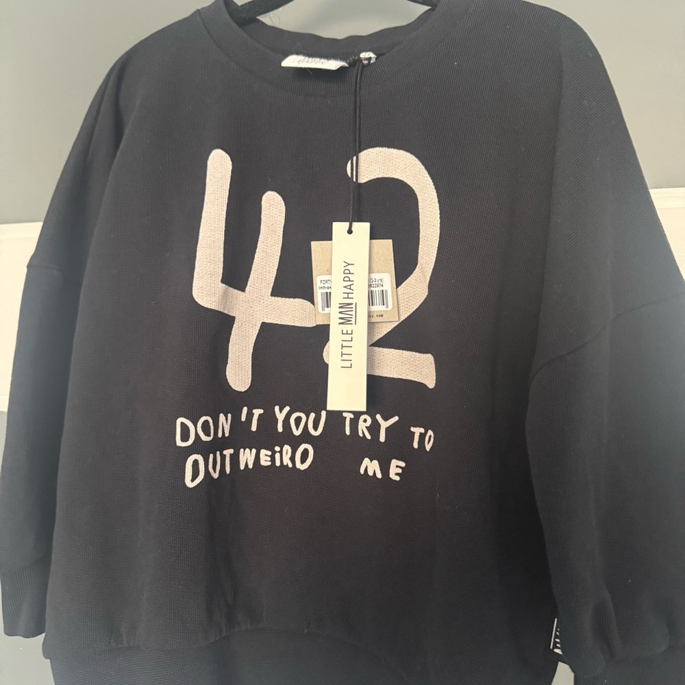 Little Man Happy 42 Sweatshirt 2/3T NWT